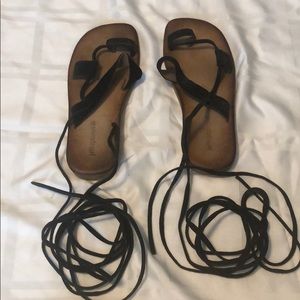 Lace up gladiator sandals